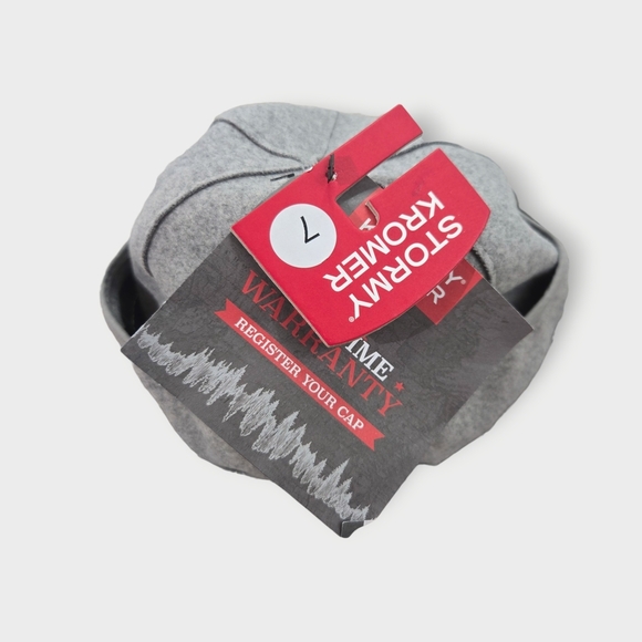 Stormy Kromer Womens Petal Pusher Cap Gray With Gray And Black Flowers Size 7 - Picture 6 of 8